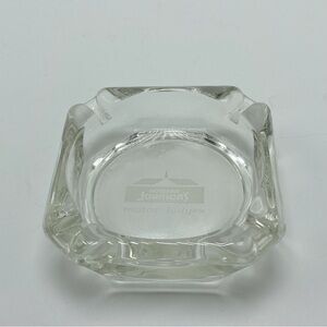 Vintage Clear Glass Howard Johnson Ashtray